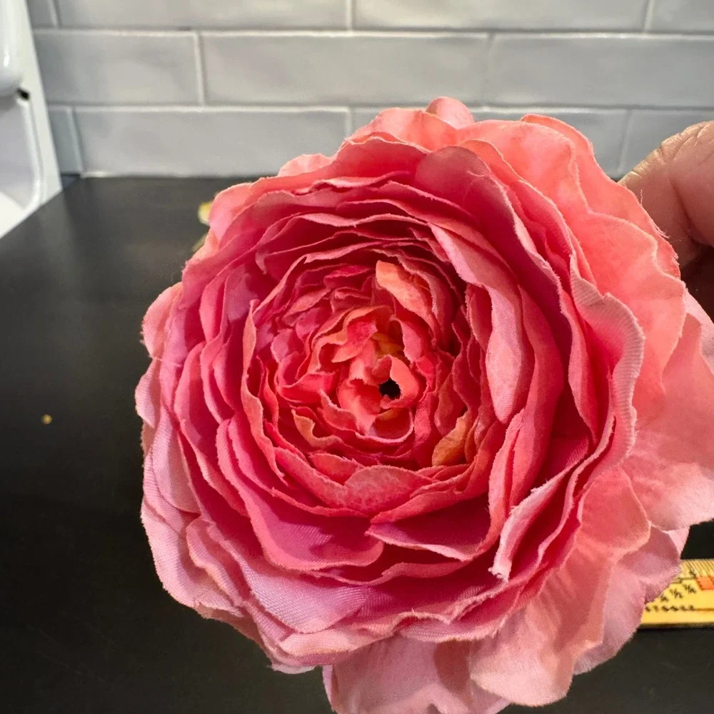 Napkin Rings Set of 6 Pink Yellow Floral Ranunculus Garden Party Decor